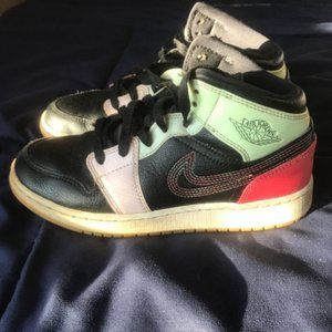 Air Jordan 1 Mid SE PS Glow in the Dark Sneakers